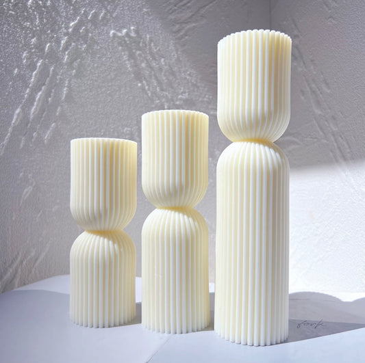 Hourglass Candle Set of Three